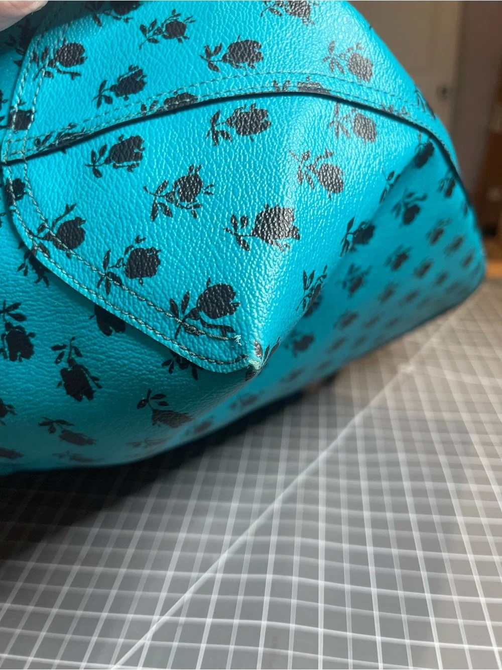 Coach turquoise tote